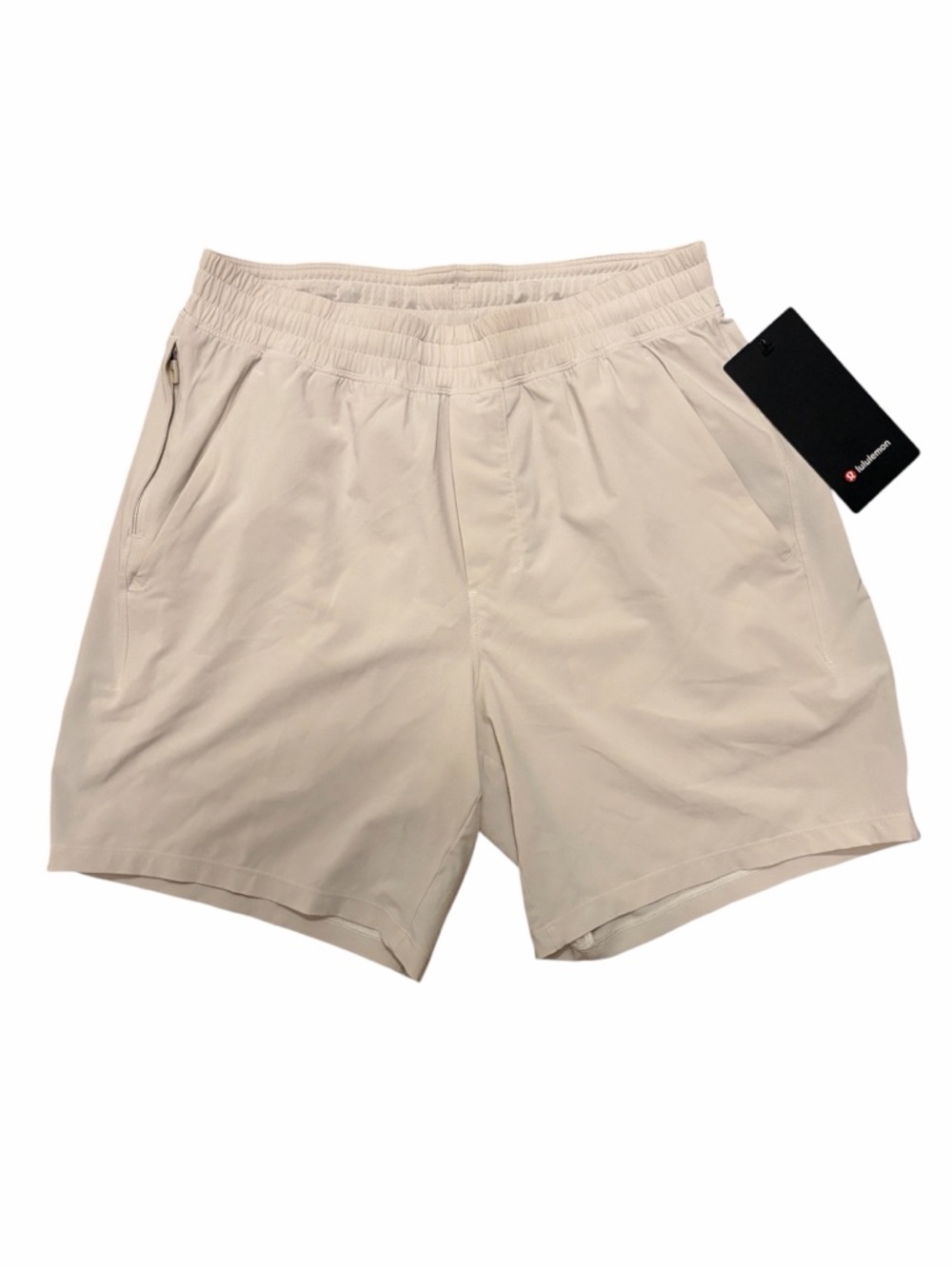 NWT Lululemon Men's Limited Pace Breaker 7" Linerless Short - Small - Bone Color